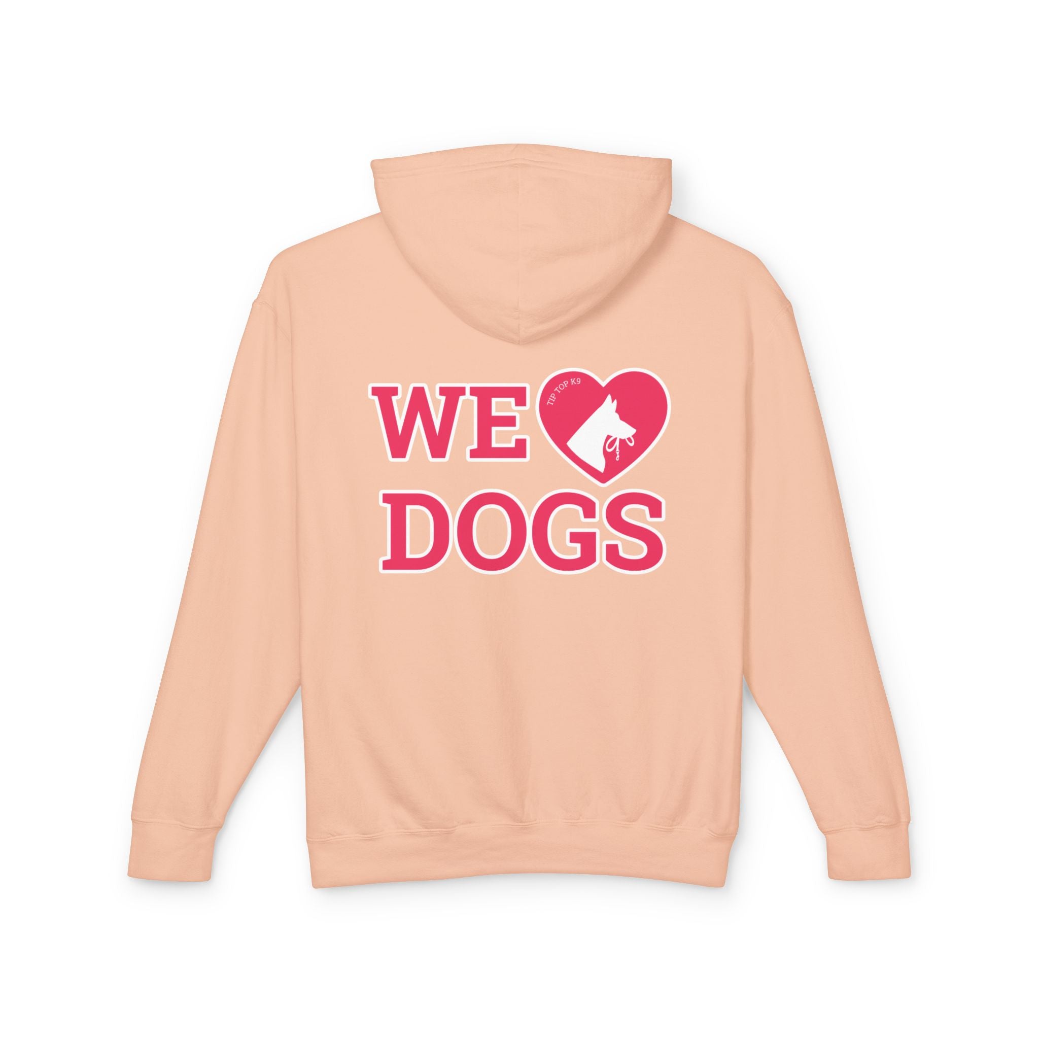 We Love Dogs Hoodie – Heart Paw Graphic Lightweight Sweatshirt