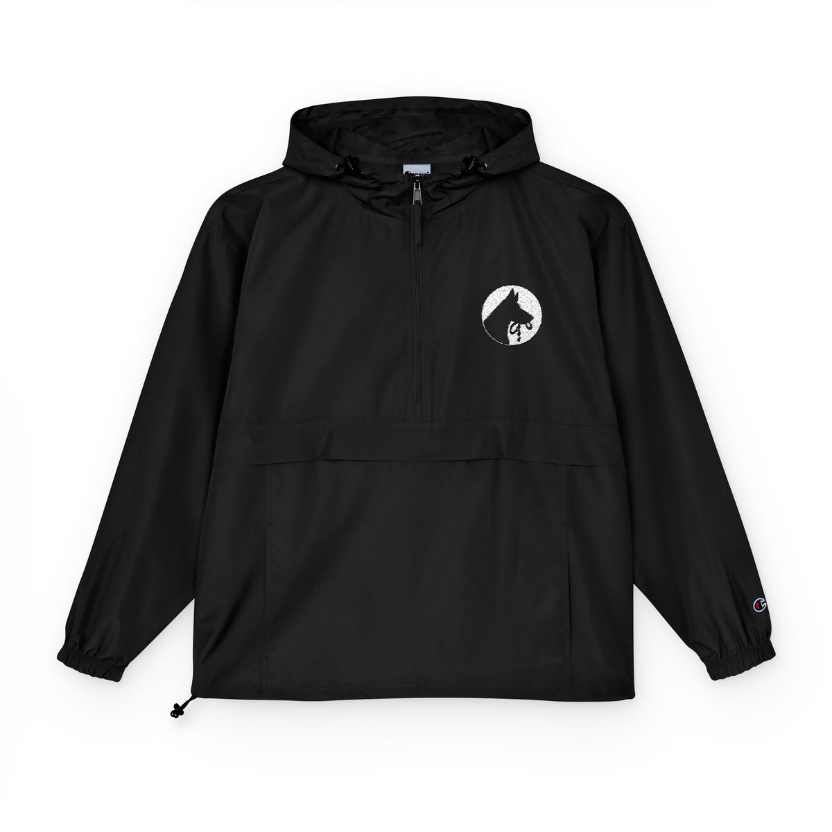 Champion Packable Anorak Jacket — Minimal Skull Logo Windbreaker