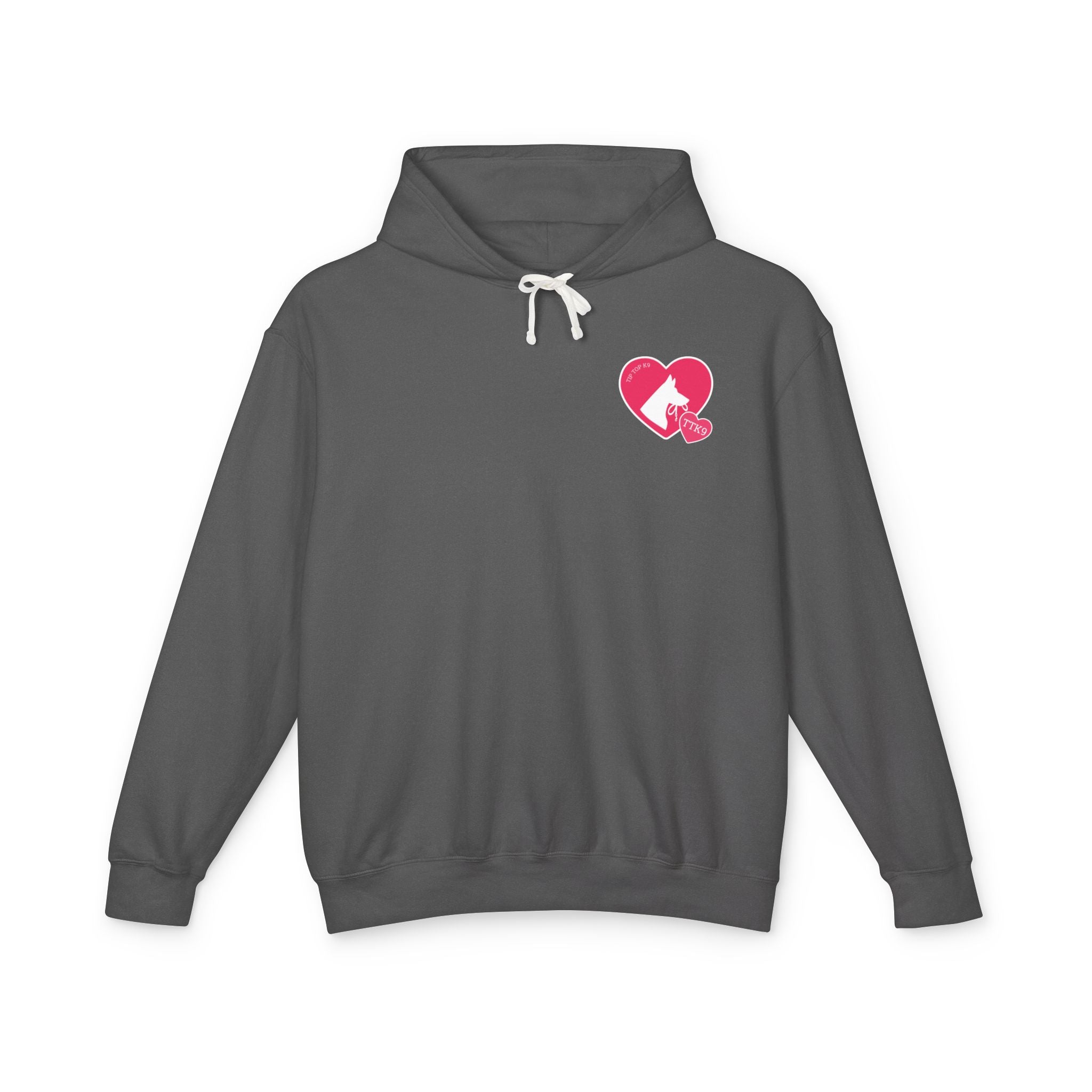 We Love Dogs Hoodie – Heart Paw Graphic Lightweight Sweatshirt