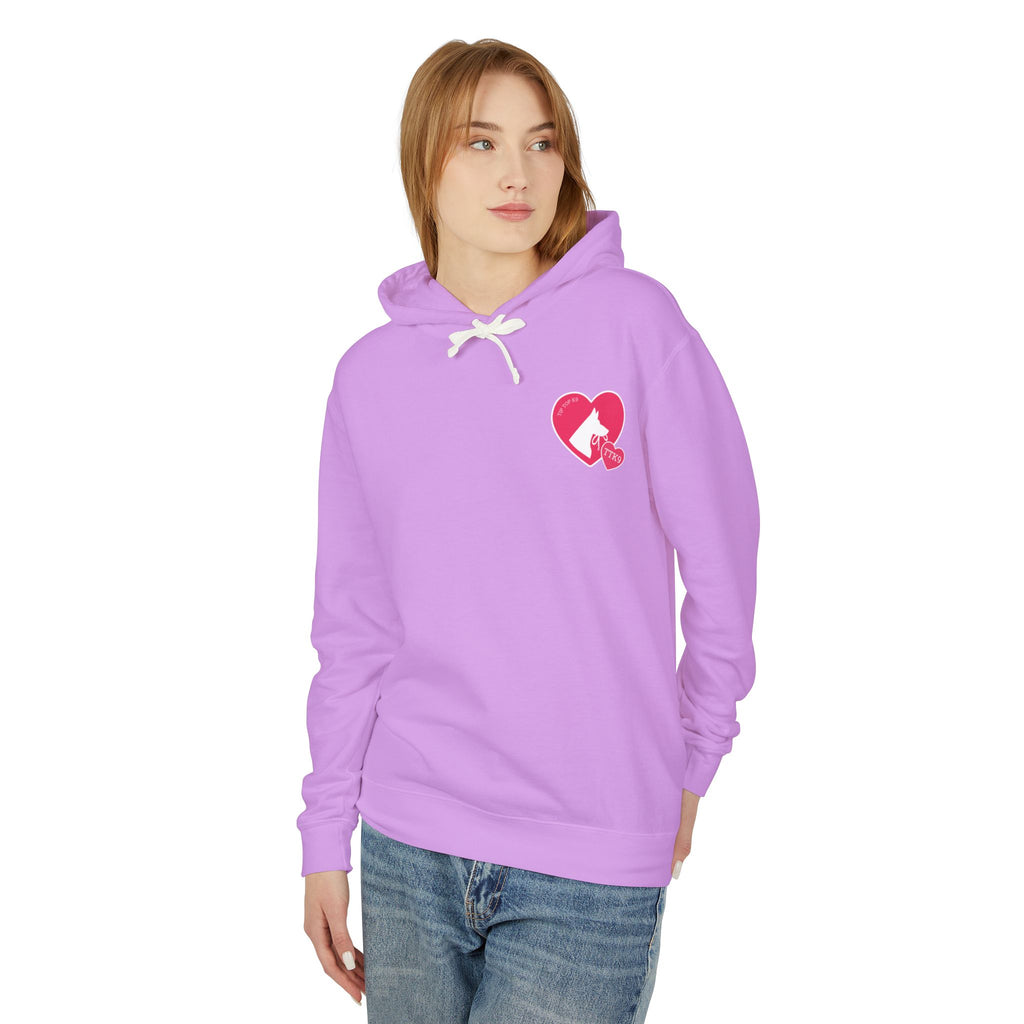We Love Dogs Hoodie – Heart Paw Graphic Lightweight Sweatshirt