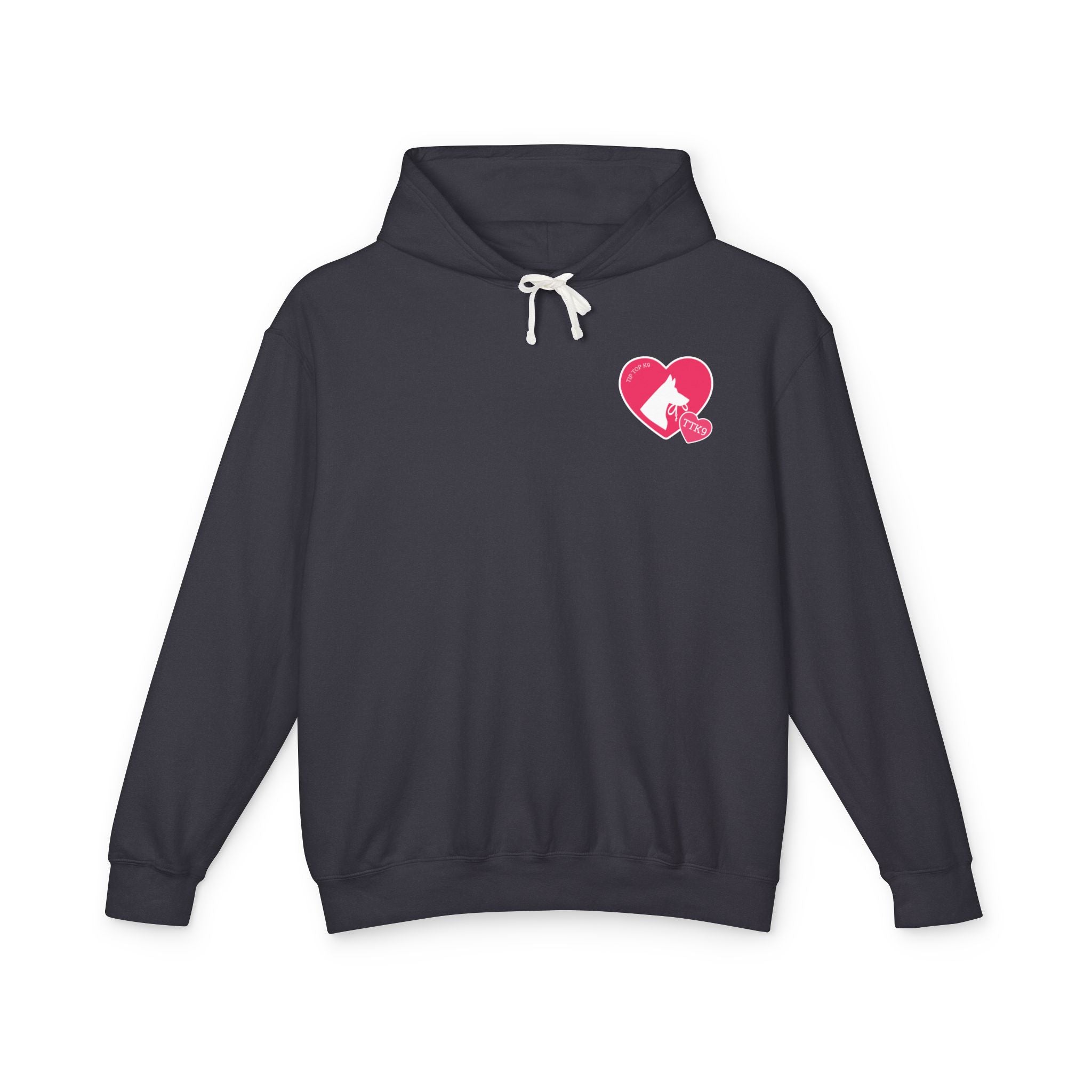 We Love Dogs Hoodie – Heart Paw Graphic Lightweight Sweatshirt