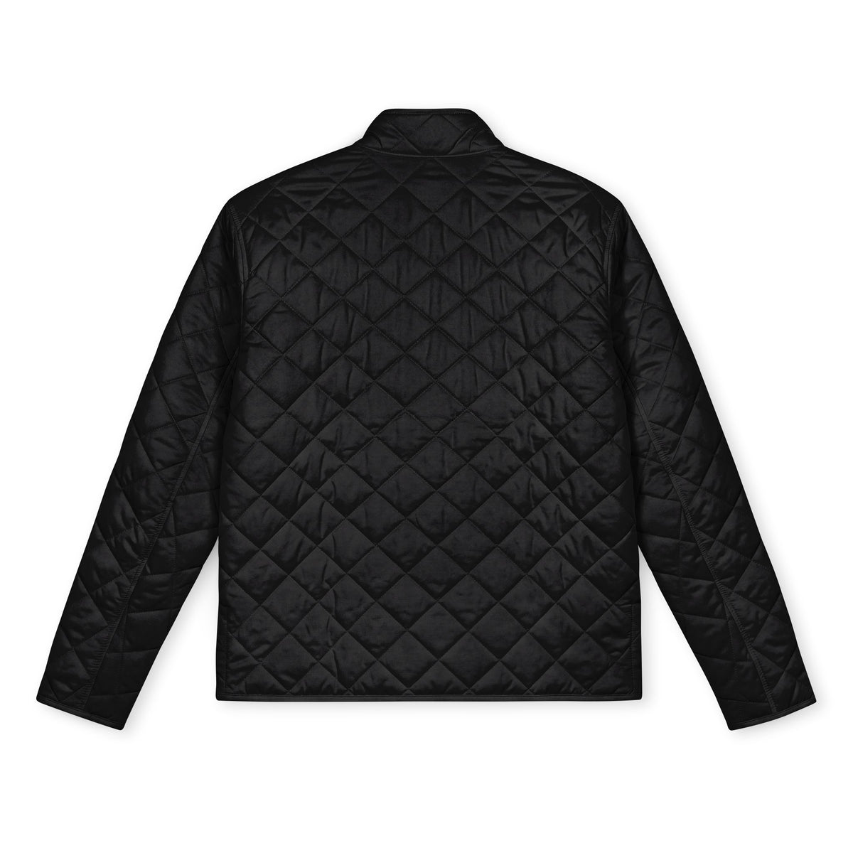Embroidered Quilted Jacket — "Two Sides" Logo Full-Zip