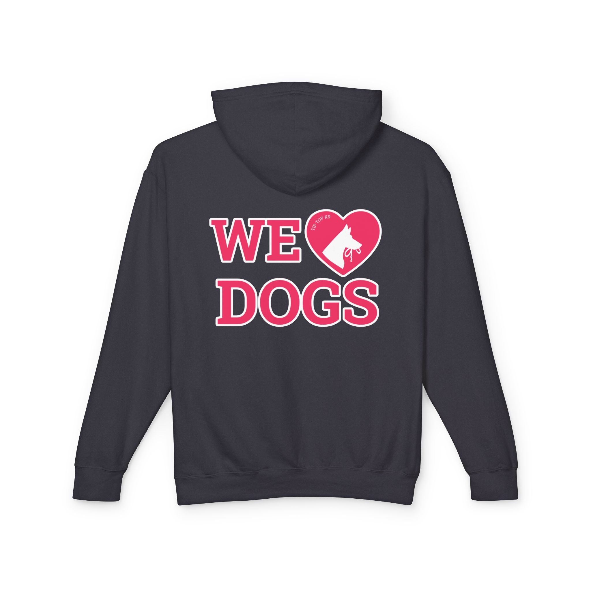 We Love Dogs Hoodie – Heart Paw Graphic Lightweight Sweatshirt