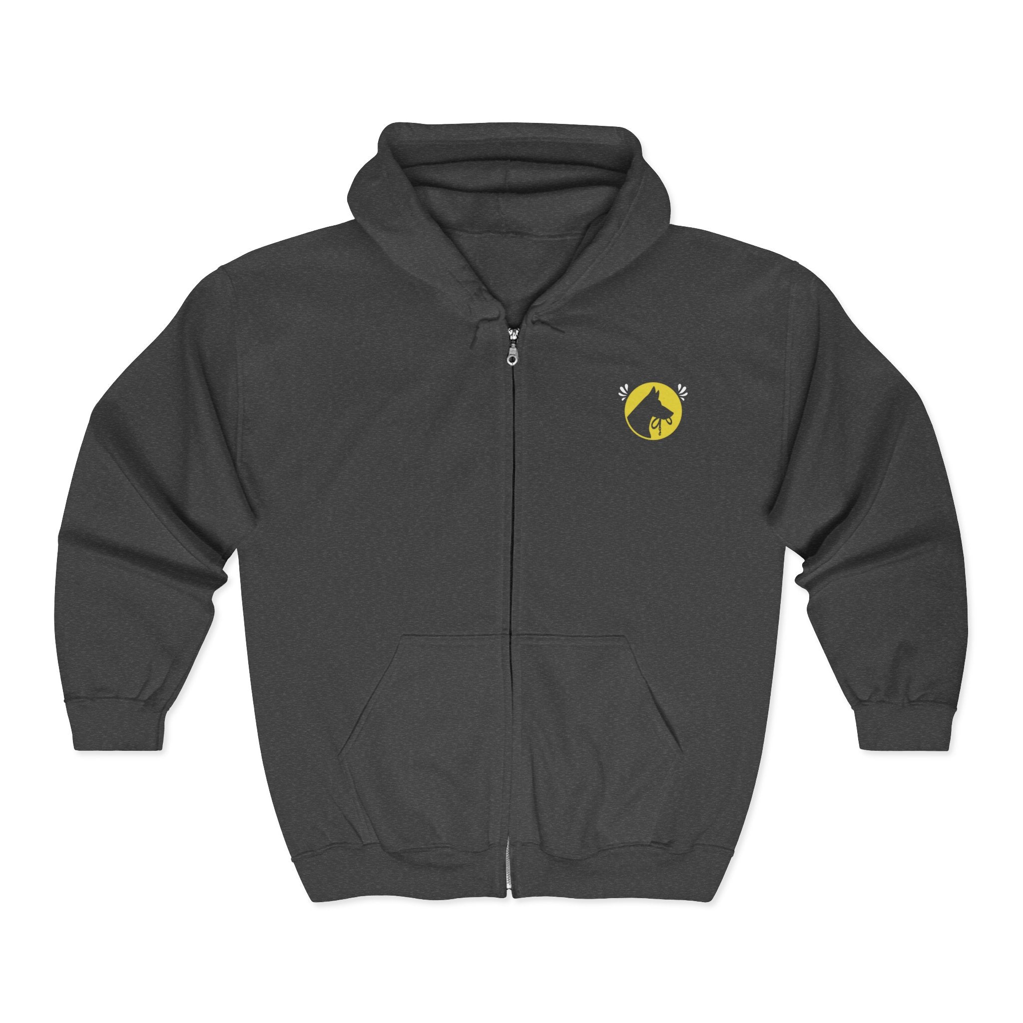 "Not all superheros wear capes..." Dog hair quote zip up hoodie Tip Top K9