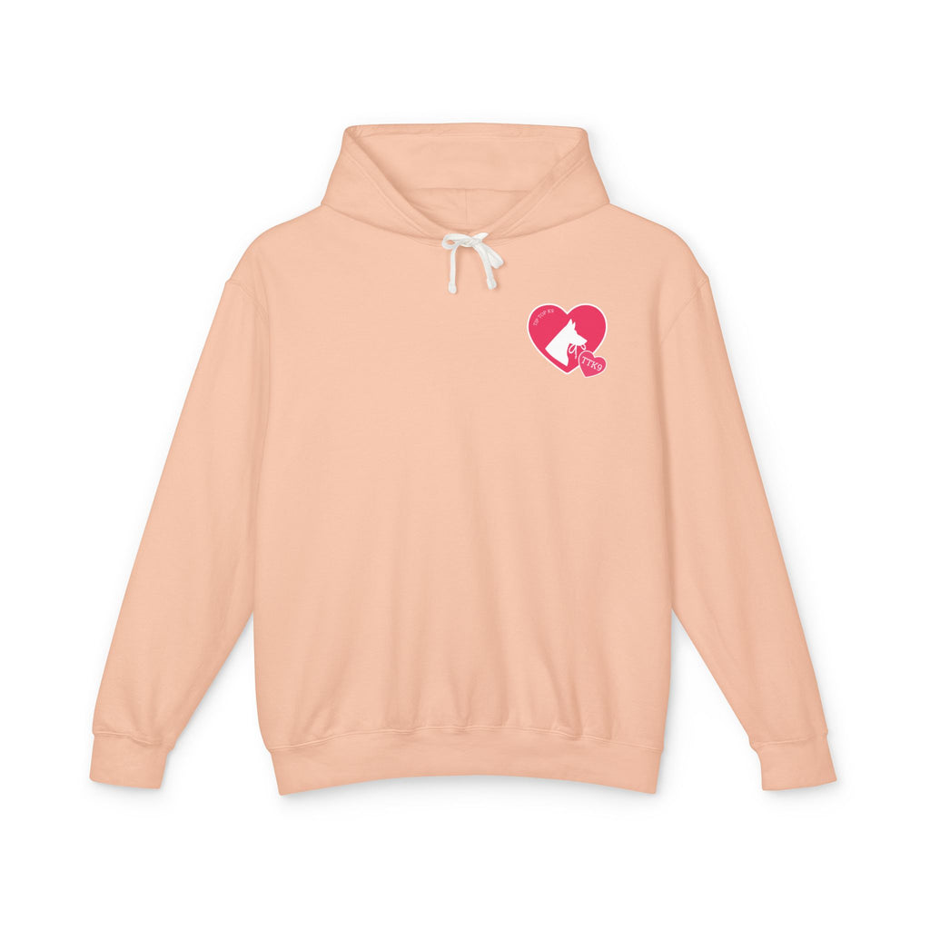 We Love Dogs Hoodie – Heart Paw Graphic Lightweight Sweatshirt