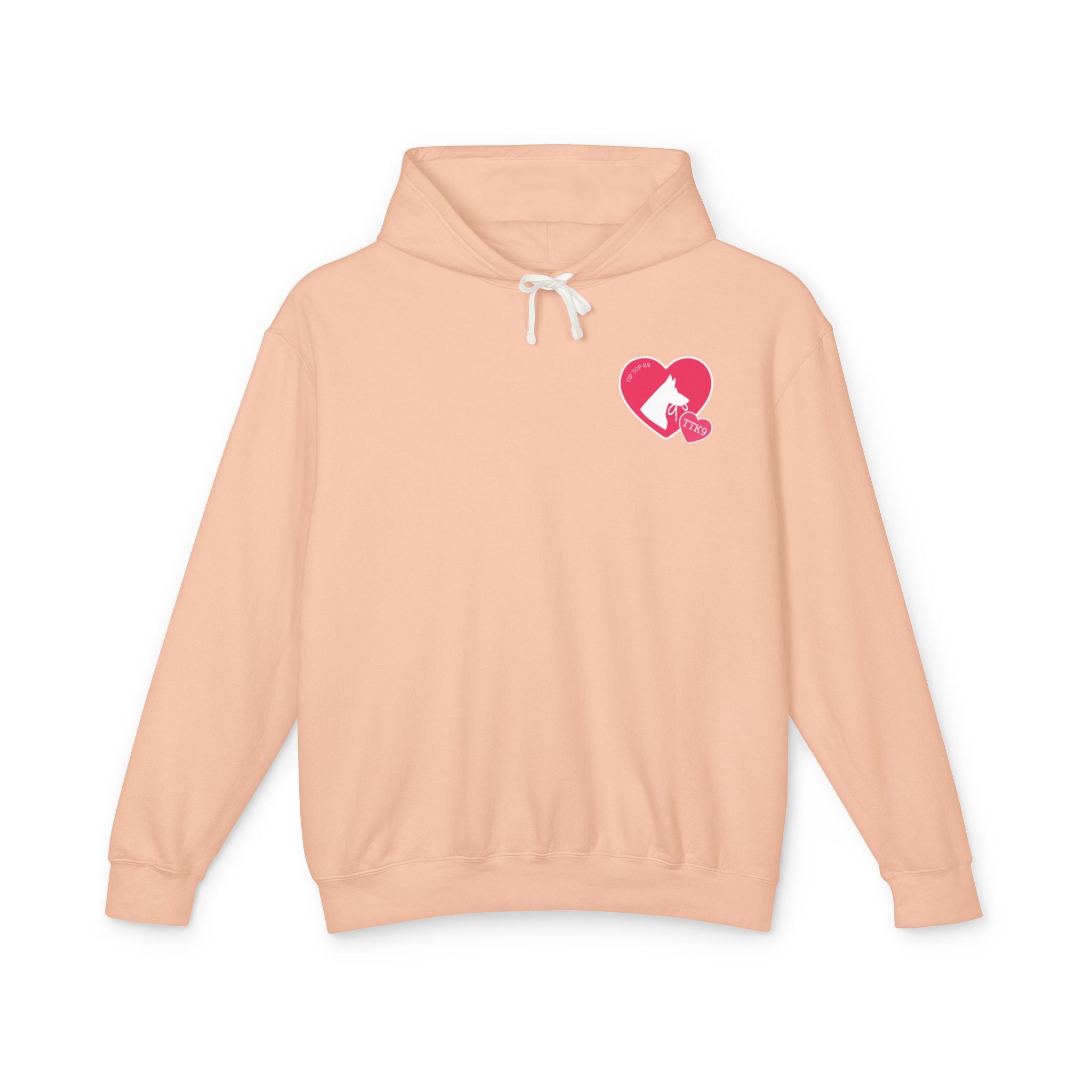 We Love Dogs Hoodie – Heart Paw Graphic Lightweight Sweatshirt