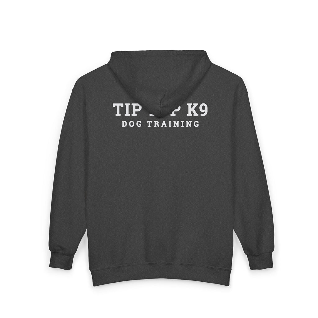 Tip Top K9 Dog Training Full-Zip Hoodie — Logo Zip-Up Sweatshirt for Dog Trainers