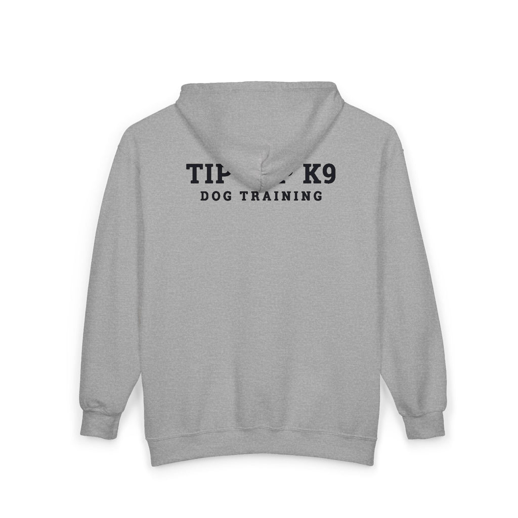 Tip Top K9 Dog Training Full-Zip Hoodie — Logo Zip-Up Sweatshirt for Dog Trainers