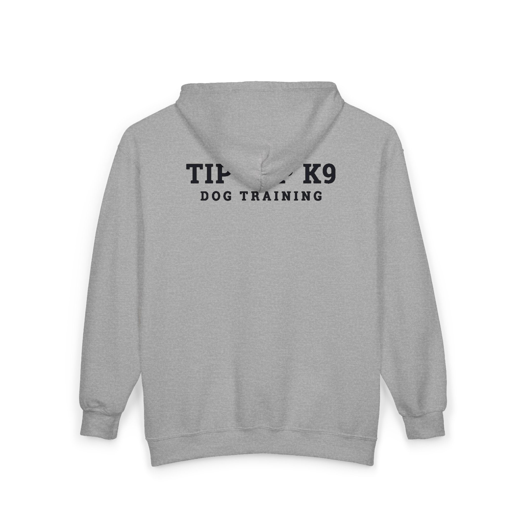Tip Top K9 Dog Training Full-Zip Hoodie — Logo Zip-Up Sweatshirt for Dog Trainers