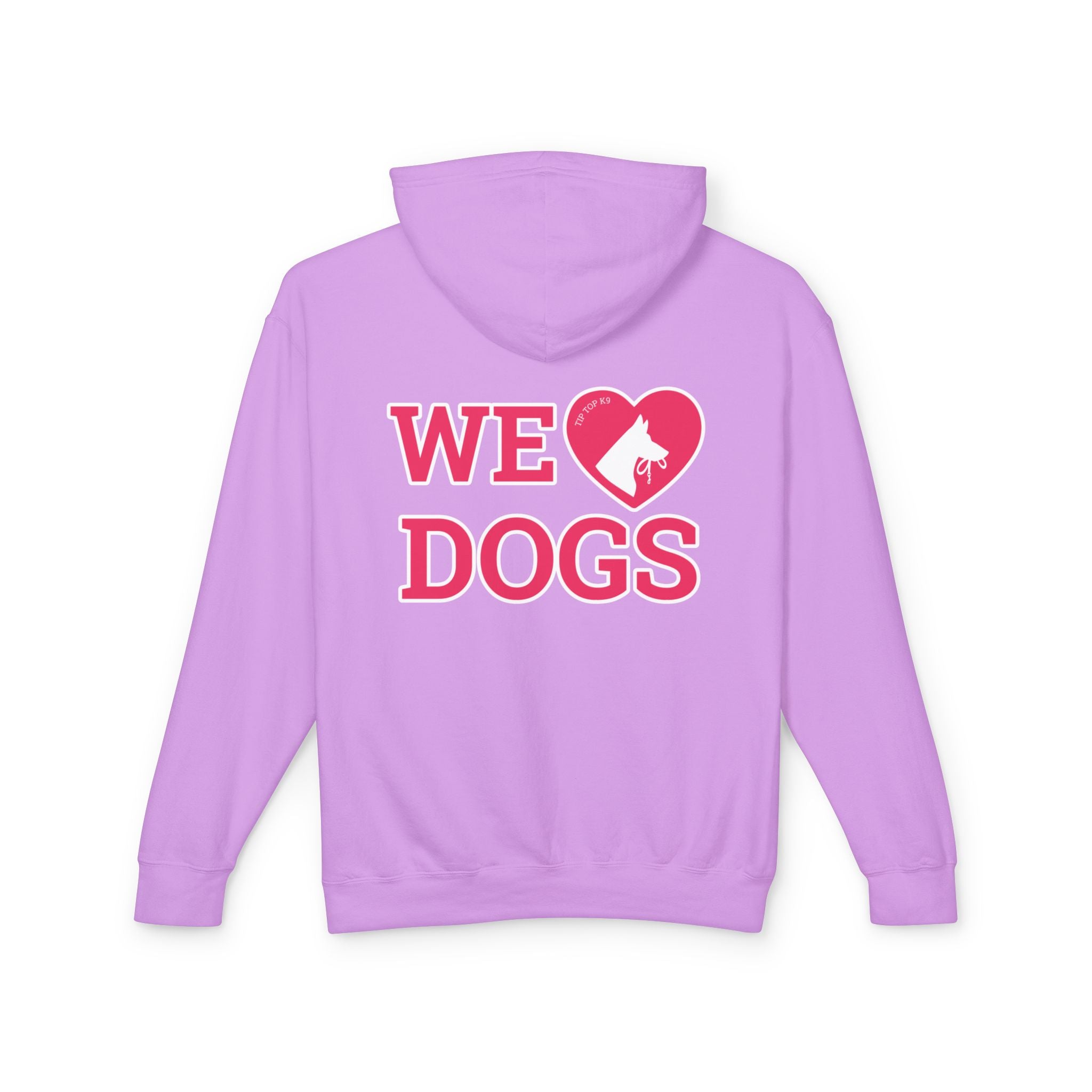 We Love Dogs Hoodie – Heart Paw Graphic Lightweight Sweatshirt