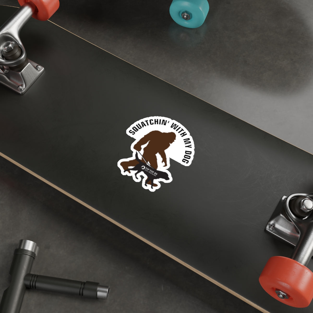 Squatchin' with My Dog Die-Cut Stickers | Dog Lovers, Outdoor Enthusiasts, Gift for Pet Owners, Cute Dog Accessories