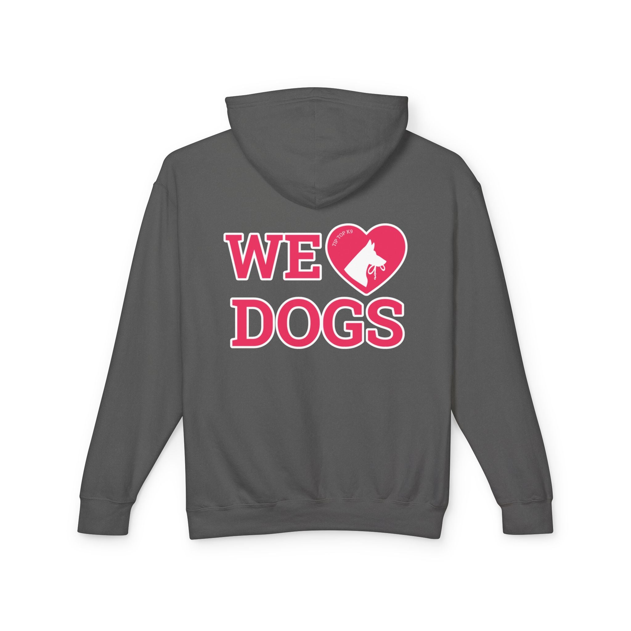 We Love Dogs Hoodie – Heart Paw Graphic Lightweight Sweatshirt