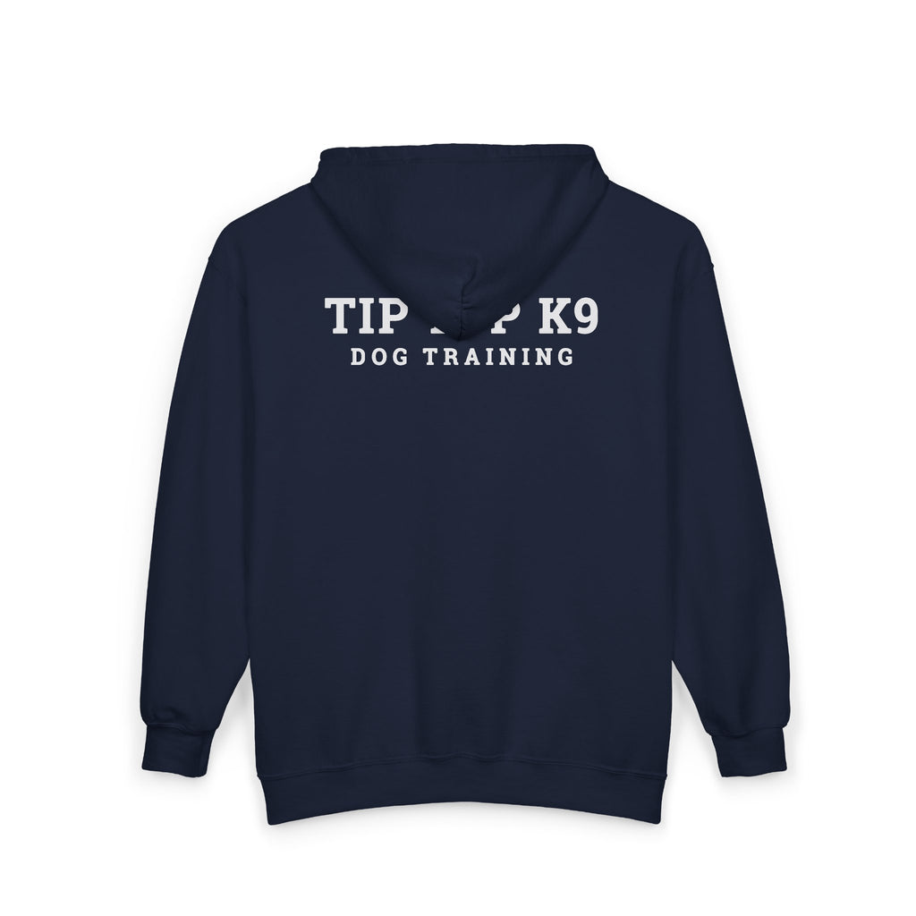 Tip Top K9 Dog Training Full-Zip Hoodie — Logo Zip-Up Sweatshirt for Dog Trainers