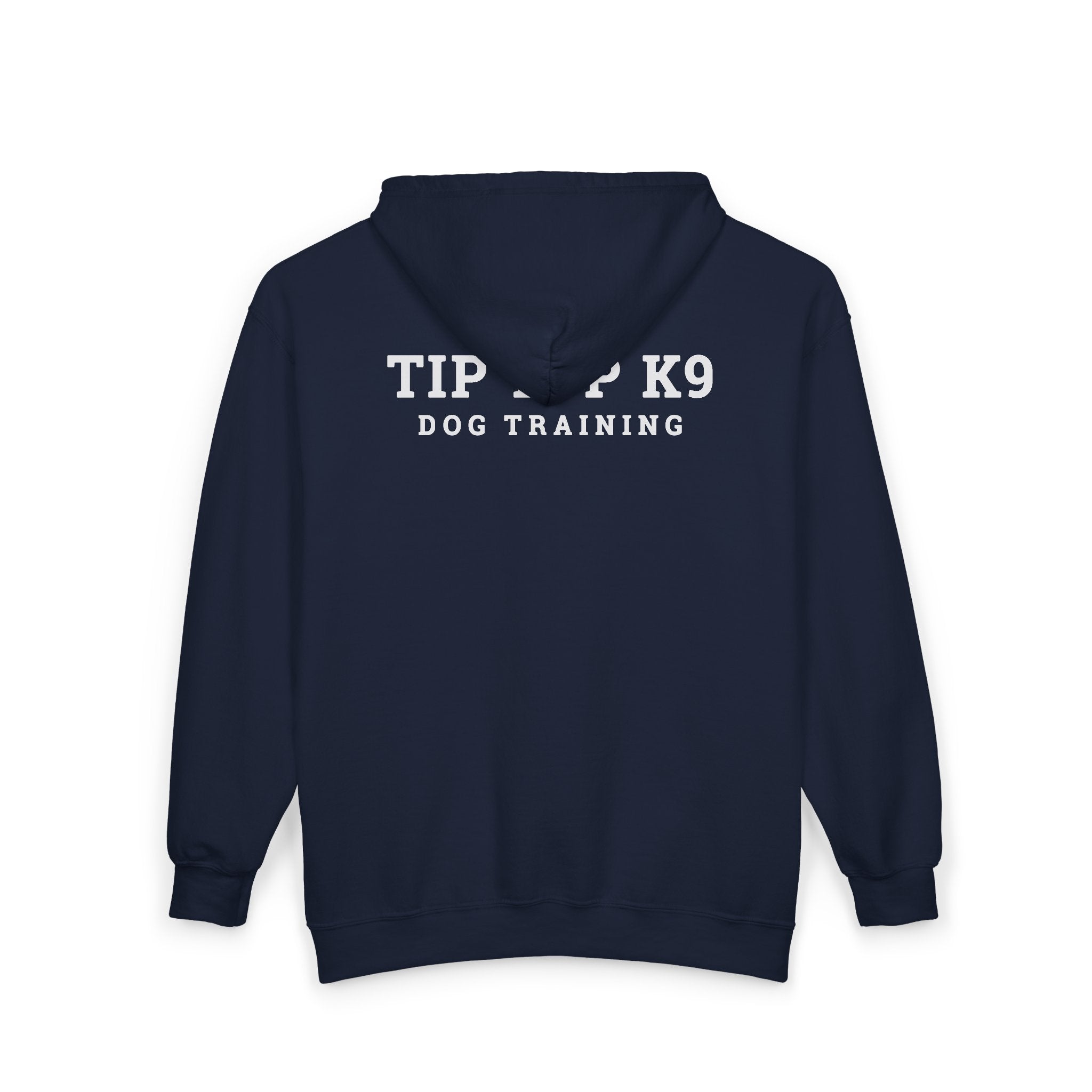 Tip Top K9 Dog Training Full-Zip Hoodie — Logo Zip-Up Sweatshirt for Dog Trainers