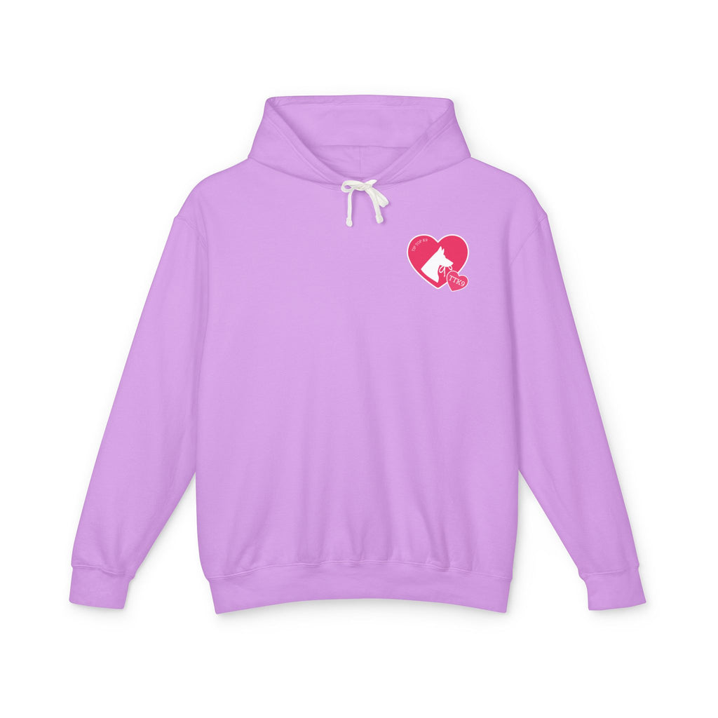 We Love Dogs Hoodie – Heart Paw Graphic Lightweight Sweatshirt