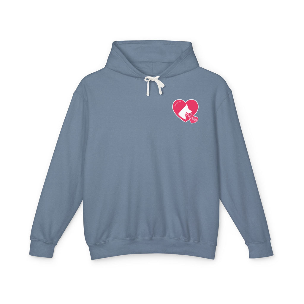 We Love Dogs Hoodie – Heart Paw Graphic Lightweight Sweatshirt