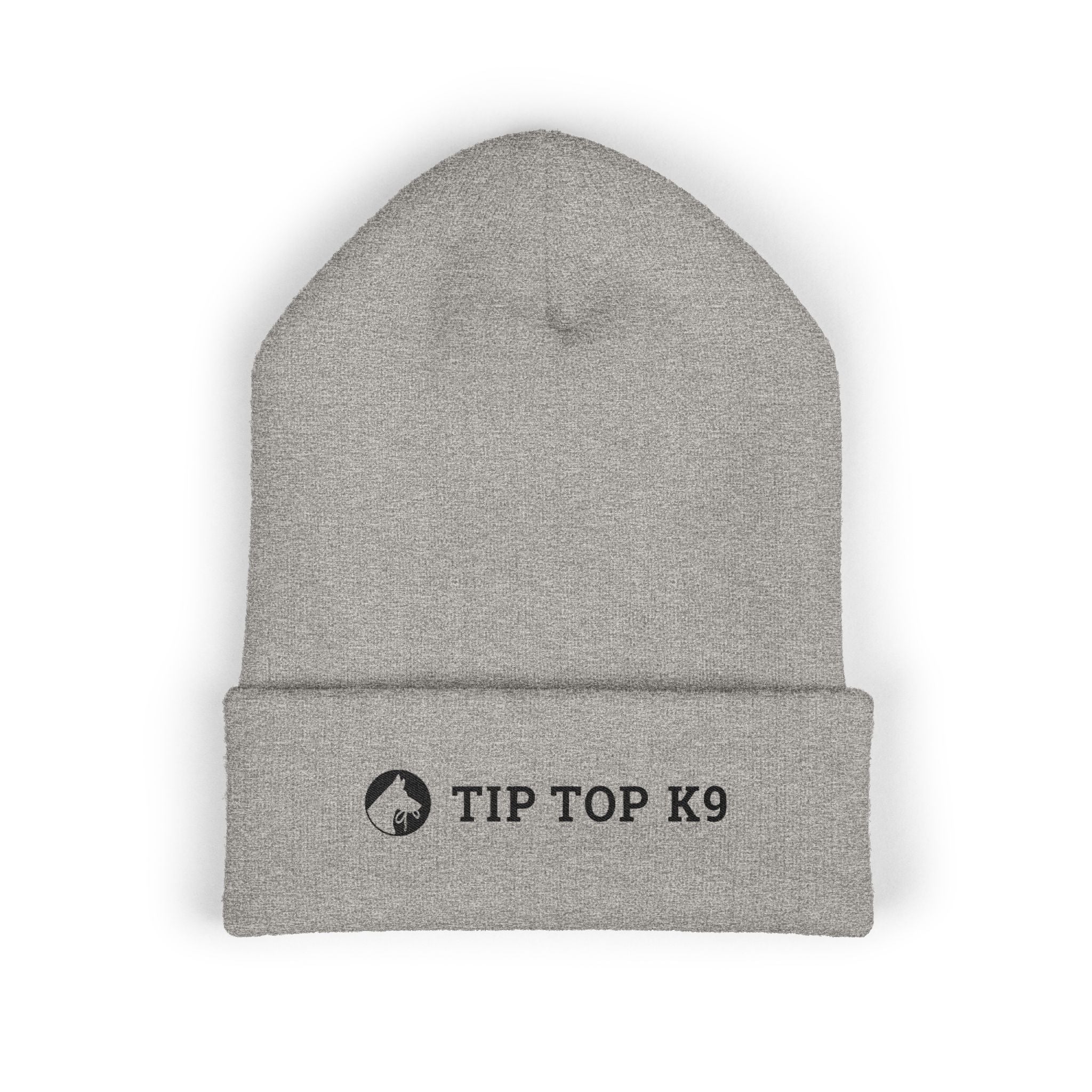 Tip Top K9 Embroidered Cuffed Beanie - Bright Yellow Dog Trainer Hat